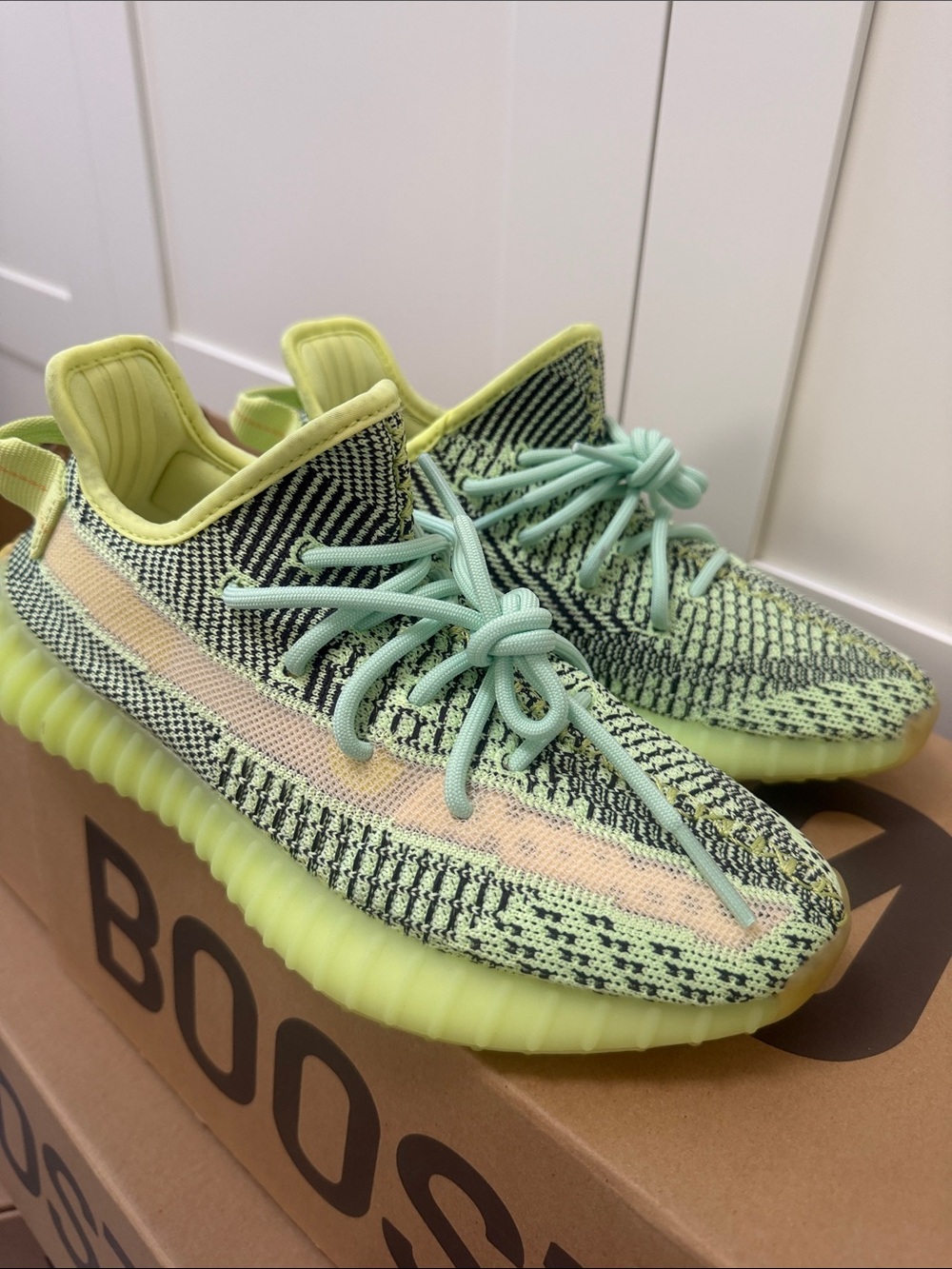 Adidas Yeezy Boost 350 V2 Neon Green Sneakers
